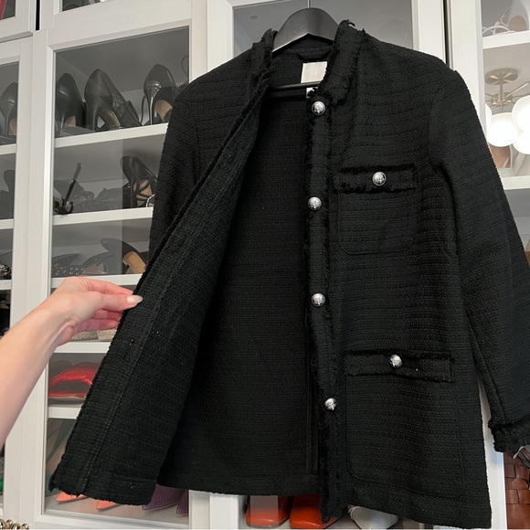 NWOT✨ H&M Black Textured-Weave Jacket - Picture 5 of 10